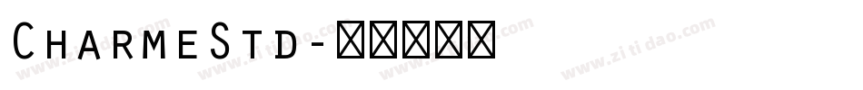 CharmeStd字体转换