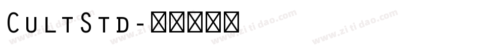 CultStd字体转换