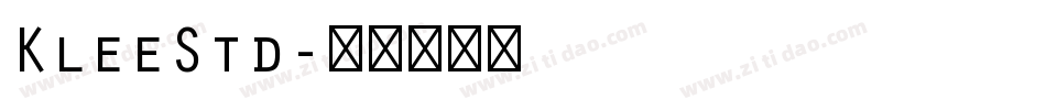 KleeStd字体转换