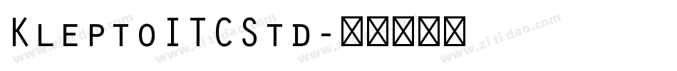 KleptoITCStd字体转换