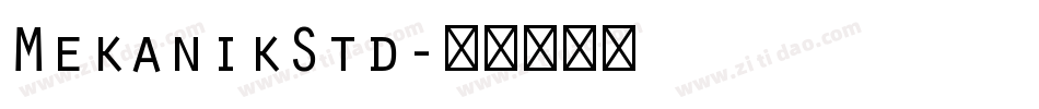 MekanikStd字体转换