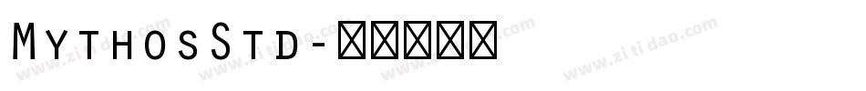 MythosStd字体转换
