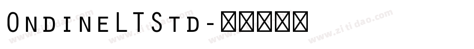 OndineLTStd字体转换