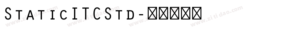 StaticITCStd字体转换