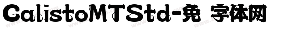 CalistoMTStd字体转换