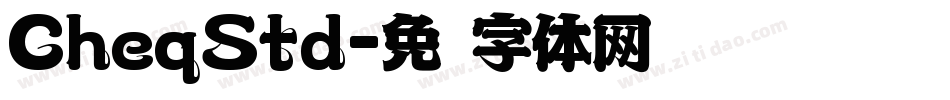 CheqStd字体转换