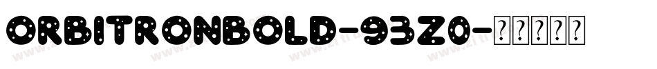 OrbitronBold-93z0字体转换