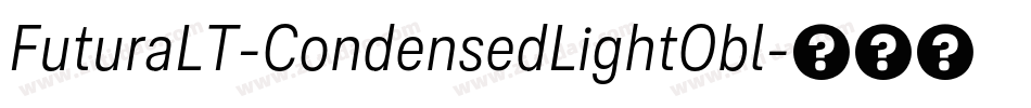 FuturaLT-CondensedLightObl字体转换