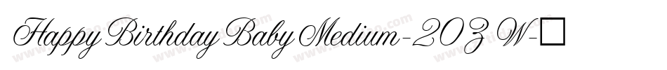 HappyBirthdayBabyMedium-20ZW字体转换