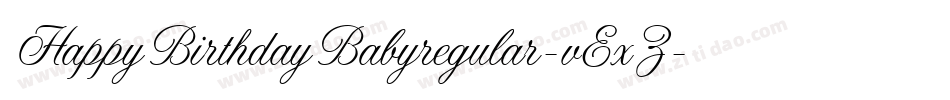HappyBirthdayBabyregular-vExZ字体转换
