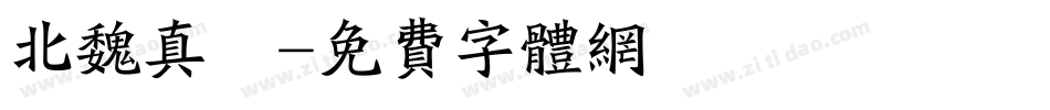 北魏真書字体转换