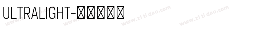 UltraLight字体转换