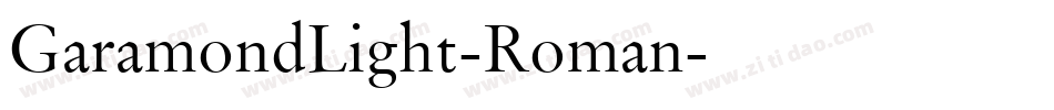 GaramondLight-Roman字体转换