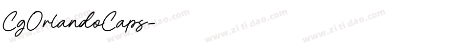 CgOrlandoCaps字体转换