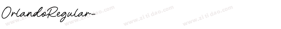 OrlandoRegular字体转换