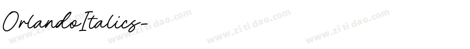 OrlandoItalics字体转换