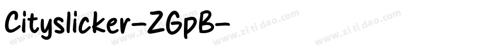 Cityslicker-ZGpB字体转换