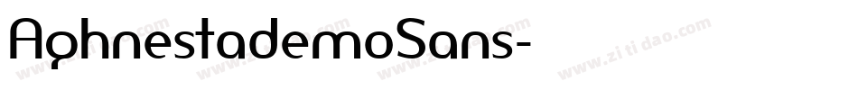 AghnestademoSans字体转换