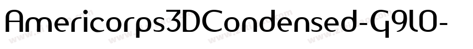Americorps3DCondensed-G9lO字体转换