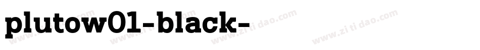 plutow01-black字体转换