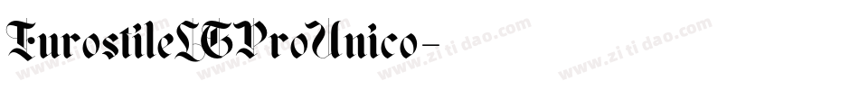 EurostileLTProUnico字体转换