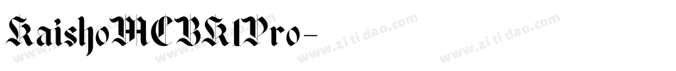 KaishoMCBK1Pro字体转换