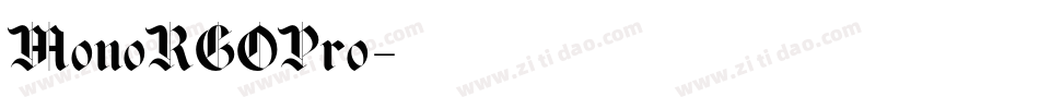 MonoRGOPro字体转换