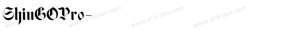 ShinGOPro字体转换