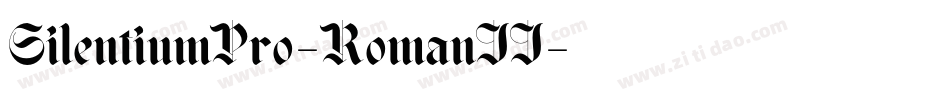 SilentiumPro-RomanII字体转换