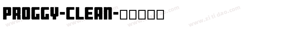 Proggy-Clean字体转换