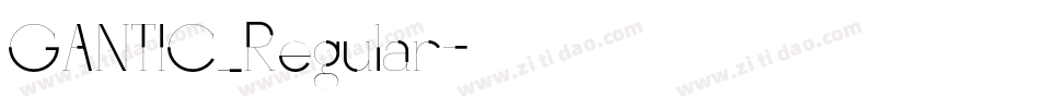 GANTIC_Regular字体转换
