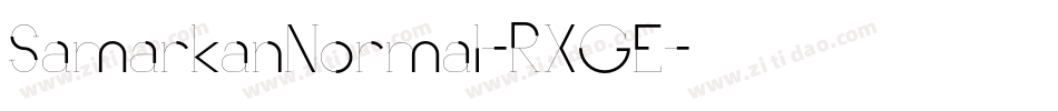 SamarkanNormal-RXGE字体转换