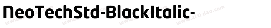 NeoTechStd-BlackItalic字体转换