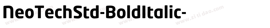NeoTechStd-BoldItalic字体转换