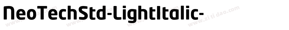 NeoTechStd-LightItalic字体转换
