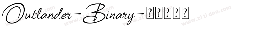 Outlander-Binary字体转换