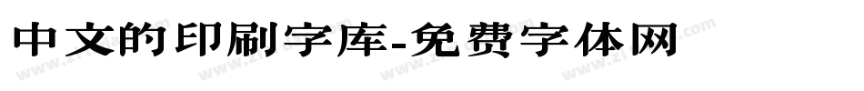 中文的印刷字库字体转换