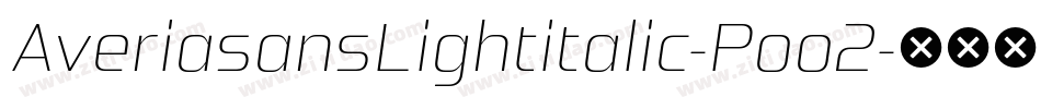 AveriasansLightitalic-Poo2字体转换