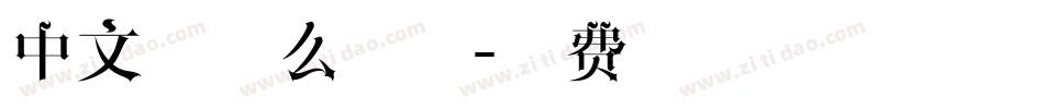 中文用什么字体字体转换