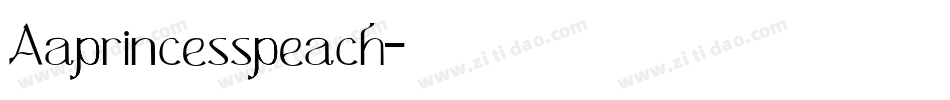 Aaprincesspeach字体转换