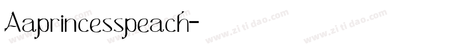 Aaprincesspeach字体转换