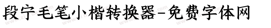 段宁毛笔小楷转换器字体转换