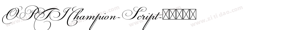 OPTIChampion-Script字体转换