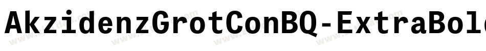 AkzidenzGrotConBQ-ExtraBold字体转换