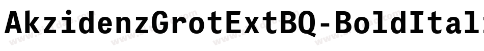 AkzidenzGrotExtBQ-BoldItalic字体转换