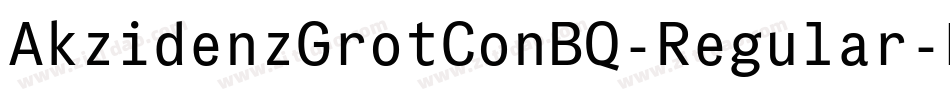 AkzidenzGrotConBQ-Regular字体转换