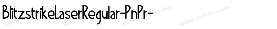 BlitzstrikeLaserRegular-PnPr字体转换