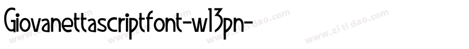 Giovanettascriptfont-w13pn字体转换