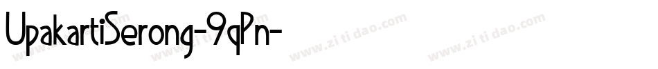 UpakartiSerong-9qPn字体转换