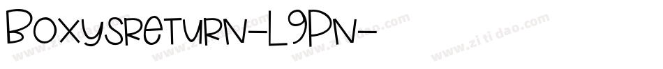 Boxysreturn-L9Pn字体转换